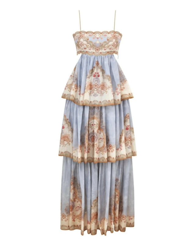 Zimmermann Daylight Tiered Maxi Dress - 10 / Multi - Dresses