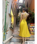 Zimmermann Devi Lurex Midi Dress Yellow Size 1 - 10 / Yellow - Dresses