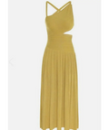 Zimmermann Devi Lurex Midi Dress Yellow Size 1 - 10 / Yellow - Dresses