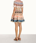Zimmermann Devi Spliced Mini Dress Print Size 2 / AU 12 - 12 / Multi - Dresses