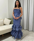 Zimmermann Eden Lace Handkerchief Dress Blue Size 1/AU10 - Blue / 10 - Dresses