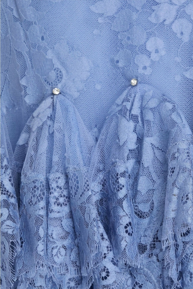Zimmermann Eden Lace Handkerchief Dress Blue Size 1/AU10 - Blue / 10 - Dresses