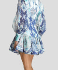 Zimmermann - Zimmermann Glassy Long Sleeve Mini Dress Print Size 0 / AU 8