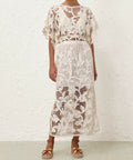 Zimmermann Golden Crochet Lace Top and Skirt - 6 / White - Outfit Sets