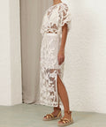 Zimmermann Golden Crochet Lace Top and Skirt - 6 / White - Outfit Sets