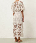 Zimmermann Golden Crochet Lace Top and Skirt - 6 / White - Outfit Sets