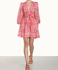 Zimmermann Halcyon Self Tie Mini Dress - Size 2 - Dresses
