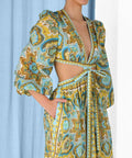 Zimmermann - Zimmermann Halcyon Tie Front Midi Dress