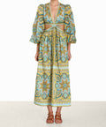 Zimmermann - Zimmermann Halcyon Tie Front Midi Dress