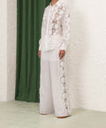 Zimmermann Halliday Lace Flower Pant Set Ivory Size 0P & - 6 / White - Outfit Sets