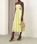 Zimmermann Halliday Scallop Midi Yellow - Size 2 - Dresses