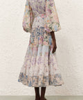 Zimmermann Halliday Tiered Midi Dress Size 3 (Suits AU 12) - 14 / Multi - Dresses