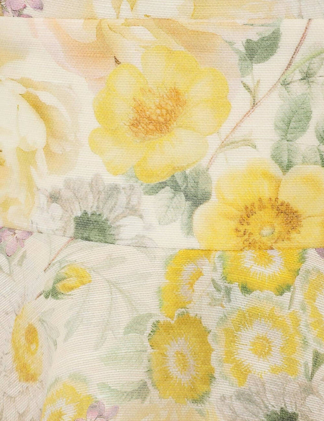 Zimmermann Harmony Frilled Mini in Citrus Garden Print - Dresses