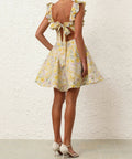 Zimmermann Harmony Frilled Mini in Citrus Garden Print - Dresses