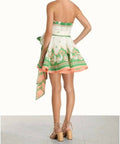 Zimmermann - Zimmermann High Tide Eyelet Mini Dress in Green Sailboats