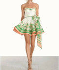 Zimmermann - Zimmermann High Tide Eyelet Mini Dress in Green Sailboats