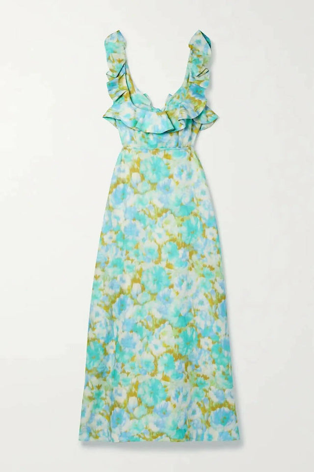 Zimmermann - Zimmermann High Tide Frill Midi Dress