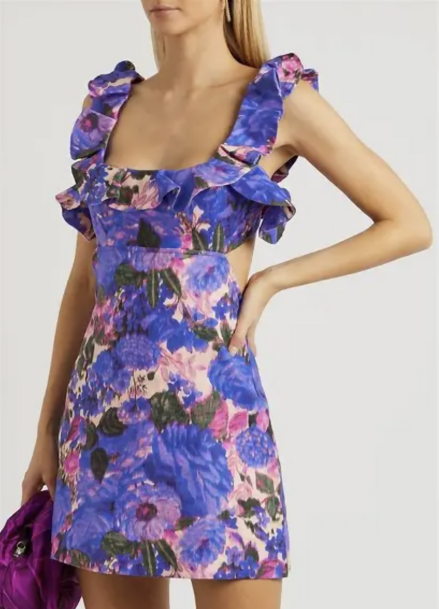Zimmermann High Tide Frill Mini Dress Size 3 / AU 12- 14 - 12 / Floral - Dresses