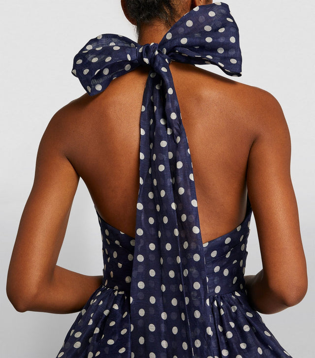 Zimmermann High Tide Halter Mini Dress Navy / Size 6-8 - 8 / Navy - Dresses