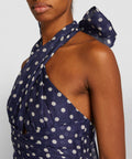 Zimmermann High Tide Halter Mini Dress Navy / Size 6-8 - 8 / Navy - Dresses