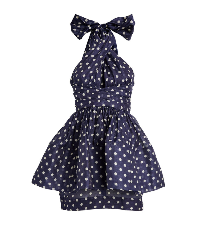 Zimmermann High Tide Halter Mini Dress Navy / Size 6-8 - 8 / Navy - Dresses