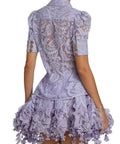 Zimmermann - Zimmermann High Tide Lace Blouse & Flip Mini Skirt Set Periwinkle