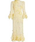 Zimmermann - Zimmermann High Tide Lace Midi Dress Lemon Size 0/ AU 8-10