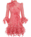 Zimmermann High Tide Lace Mini Dress in Guava Size 3 / AU 14 - 14 / Pink - Dresses