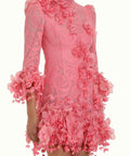 Zimmermann High Tide Lace Mini Dress in Guava Size 3 / AU 14 - 14 / Pink - Dresses