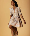 Zimmermann High Tide Mini Shirt Dress In Odyssey Print - 12 / Multi - Dresses