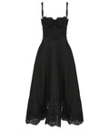 Zimmermann Hypnotic Lace Trim Gown - 10 / Black - Dresses