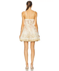 Zimmermann Hypnotic V Neck Mini Dress in Cream Peony - Dresses