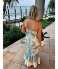 Zimmermann Illuminate Gown Turquoise Paisley Size 2 - 12 / Print - Dresses