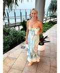 Zimmermann Illuminate Gown Turquoise Paisley Size 2 - 12 / Print - Dresses
