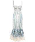Zimmermann Illuminate Gown Turquoise Paisley Size 2 - 12 / Print - Dresses