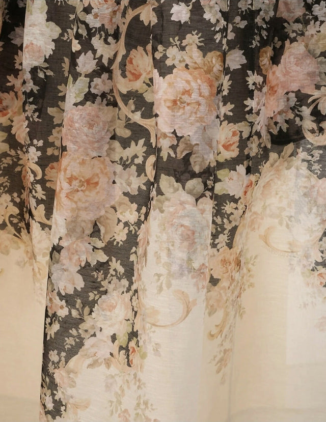 Zimmermann Illustration Midi Dress Tea Rococo Floral Size 3/AU14 - 14 / Floral - Dresses