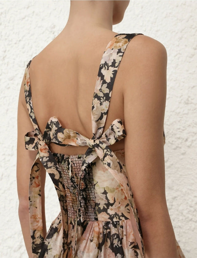 Zimmermann Illustration Midi Dress Tea Rococo Floral Size 3/AU14 - 14 / Floral - Dresses
