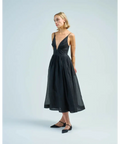 Zimmermann Illustration V Neck Midi Dress in Black - Dresses