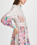 Zimmermann Jude Buttoned Mini Dress - 12 / Print - Dresses