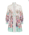 Zimmermann Jude Buttoned Mini Dress - 12 / Print - Dresses