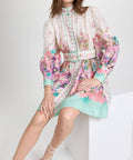 Zimmermann Jude Buttoned Mini Dress - 12 / Print - Dresses