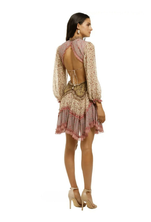 ZIMMERMANN Juniper Cut Out Floating Dress Spliced - 14 / Multi - Dresses