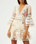 Zimmermann Laelia Diamond Flutter Dress - 10 / Multi - Dresses