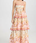 Zimmermann Laurel Frill Cotton-Blend Midi Dress - 12 / Print - Dresses