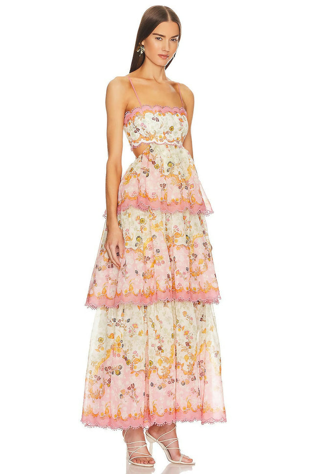 Zimmermann Laurel Frill Dress - 8 / Multi - Dresses