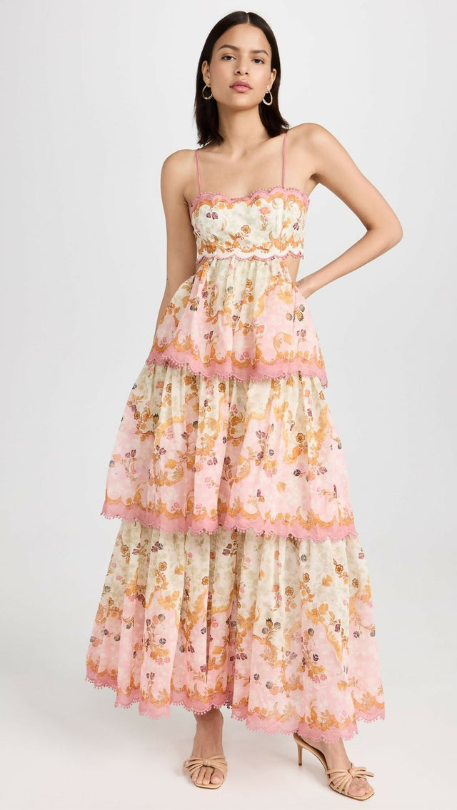 Zimmermann Laurel Frill Gown Size 8 - 8 / Floral - Dresses