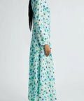 Zimmermann Lightburst Bias Long Dress in Aqua Floral - Dresses