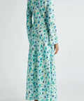 Zimmermann Lightburst Bias Long Dress in Aqua Floral - Dresses