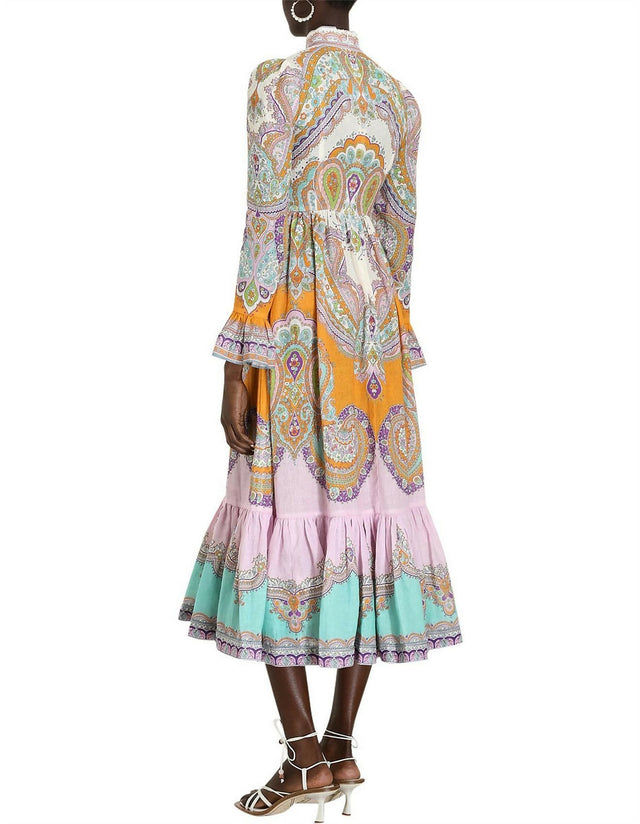 Zimmermann Lola Paisley Midi Dress Daisy Paisley Size / AU 8 - 8 / Multi - Dresses