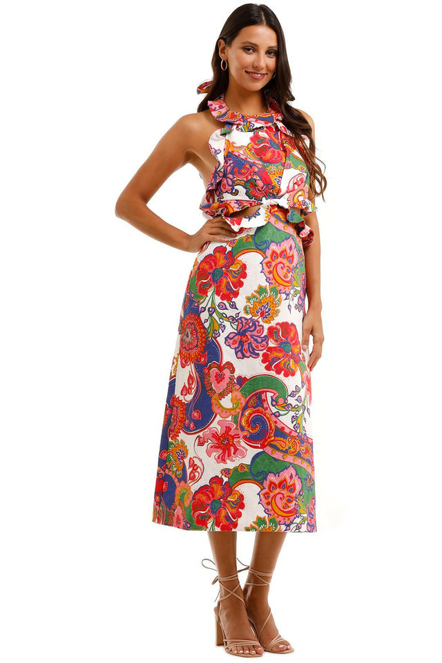 Zimmermann Lovestruck Midi Dress - 12 / Multi - Dresses